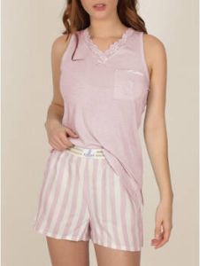 Admas Pyjama's nachthemden Pyjamashort tanktop Classic Stripes