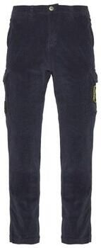 Aeronautica militare Stretch Fluwelen Militaire Broek met Patch Blue Heren