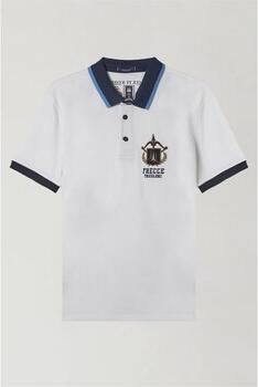 Aeronautica militare Geborduurd Poloshirt voor Mannen White Heren