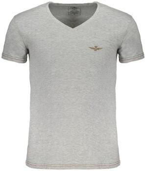 Aeronautica militare Militaire luchtvaart katoenen T-shirt met print Gray Heren