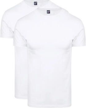 Alan Red T-shirt Oakville T-shirt Wit (2Pack)