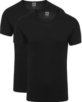 Alan Red T-shirt Vancouver T-shirt V-Hals Zwart 2-Pack
