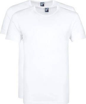 Alan Red T-shirt Derby O-Hals T-Shirt Wit (2Pack)