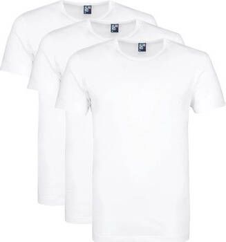 Alan Red T-shirt Giftbox Derby O-Hals T-shirts Wit (3Pack)