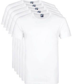 Alan Red T-shirt Giftbox Derby O-Hals T-shirts Wit (5Pack)