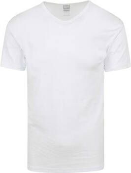 Alan Red T-shirt Organic V-Hals T-Shirt Wit 2-Pack