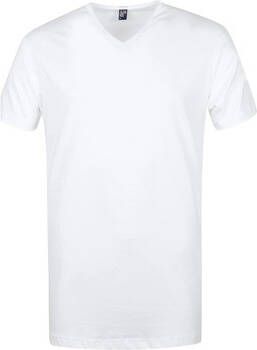 Alan Red T-shirt Vermont T-Shirt V-Hals Wit 6 pack