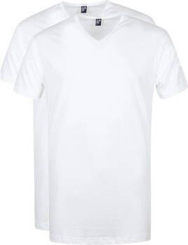 Alan Red T-shirt Vermont T-Shirt V-Hals Wit (2Pack)
