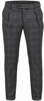 Alberto Broek Barista Wool Chino Glencheck Antraciet