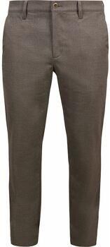 Alberto Broek Lou Chino Flanel Herringbone Bruin - Foto 5
