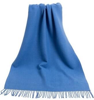 Alberto Cabale Sjaal Blauwe cashmere sjaal Recto-Verso