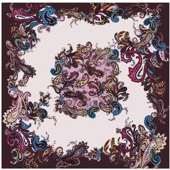 Alberto Cabale Sjaal Grote zijden sjaal Purple White Zoé