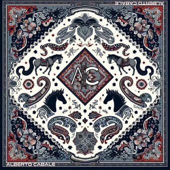 Alberto Cabale Sjaal Kleine zijden vierkante Bandana Horse Cléo