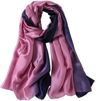Alberto Cabale Sjaal Zijden Sjaal Pink Purple Navy Duo