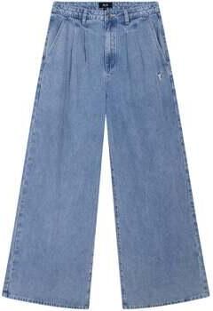 ALIX THE LABEL Dames Jeans Ladies Woven Denim Wide Pants Lichtblauw