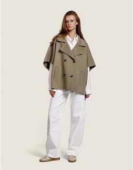 Alter Ego Wollen jas cape Elin groen