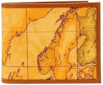 Alviero Martini 1a Classe Kaartprint Bifold Portemonnee Herfst Winter Stijl Brown Heren - Foto 4