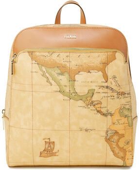 Alviero Martini 1a Classe Klassieke Geo Print Rugzak met Voorvak Brown Dames - Foto 2