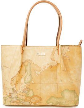 Alviero Martini 1a Classe Luxe Leren Handtas met Synthetische Accenten Beige Dames