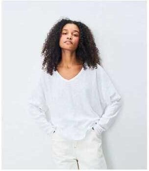 American vintage T-Shirt Lange Mouw Son Tshirt White