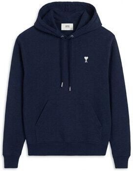 Ami Paris Blauwe Sweatshirt Verhoog Garderobe Kwaliteit Elegantie Blue Heren