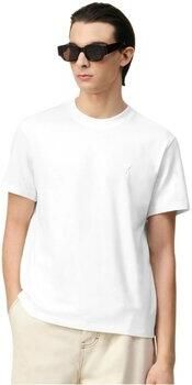 Ami Paris T-shirt met reliëf en logo borduursel White Heren