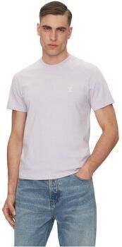 Ami Paris Logo T-shirt Klassiek Katoenen T-shirt Gray Heren - Foto 7