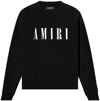 Amiri Zwarte Logo Crewneck Zwaar Terry Gemaakt in LA Black Heren