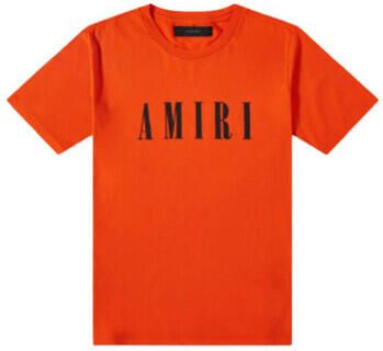 Amiri T-shirt Korte Mouw CORE LOGO TEE ORANGE