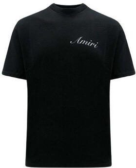Amiri Zwarte Script Logo T-shirts en Polos Black Heren