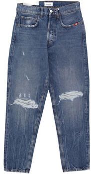 Amish Heren Denim Jeans Slim Fit Blue Heren