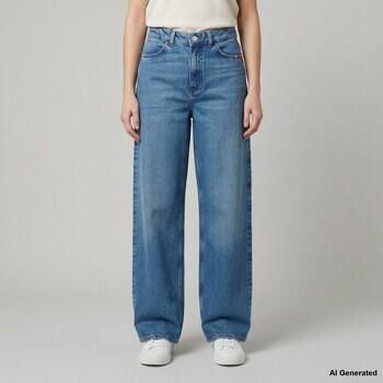 Amish Wijde jeans Js) Linda Woman Denim Lyocell Cotton Cobalt
