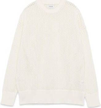 Amish Sweater Crew Neck Over Man Cotton Net Marble