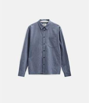 Anerkjendt Overhemd Lange Mouw Otto Small Check LS Shirt Estate Blue