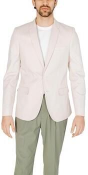 Antony Morato Witte Blazer Lange Mouwen Revers Kraag Beige Heren