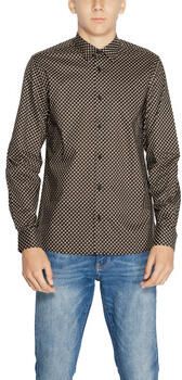 Antony Morato Bruine Geometrische Katoenen Overhemd met Knoopsluiting Brown Heren
