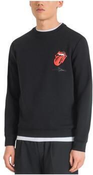 Antony Morato Moderne Urban Sweatshirt met Rolling Stones Logo Black Heren