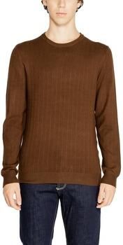 Antony Morato Bruine Effen Gebreide Trui Lange Mouwen Mannen Brown Heren