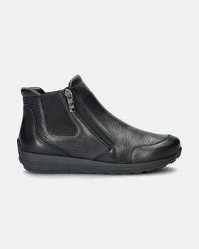 Ara Comfortabele zwarte leren dameslaars met High Soft binnenzool en bamboe voering Black Dames