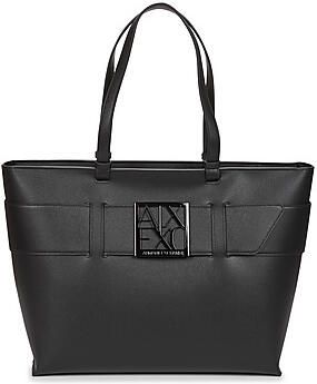 Armani Exchange Stijlvolle Polyethyleen Handtas voor Vrouwen Black Dames