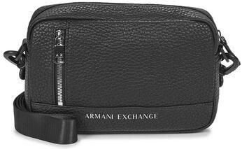 Armani Exchange Zwarte Schoudertas met Voorvak met Rits Black Heren