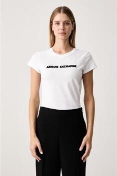 Armani Exchange Slim fit t-shirt van puur katoen - Foto 4