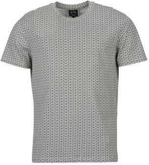 Armani Exchange T-shirt met geribde ronde hals