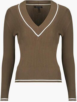 Armani Exchange slim fit pullover van viscosemix in tricotlook - Foto 3