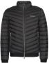 Emporio Armani Zwarte gewatteerde jas met hoge kraag en logo Black Heren - Thumbnail 1