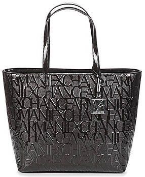 Armani Exchange Metalen Shopping Bag met Afneembare Bedel Black Dames
