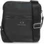 Armani Exchange Zwarte Eenvoudige Crossbody Tas voor Mannen Black Heren - Thumbnail 1