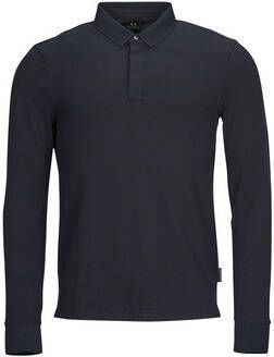 Armani Exchange Blauwe Polo met Lange Mouwen voor Heren Blue Heren