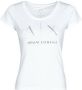 Armani Exchange Bedrukt T-shirt met ronde hals voor dames White Dames - Thumbnail 1