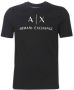 Armani Exchange Heren Jersey T-Shirt Lente Zomer Collectie Black Heren - Thumbnail 1